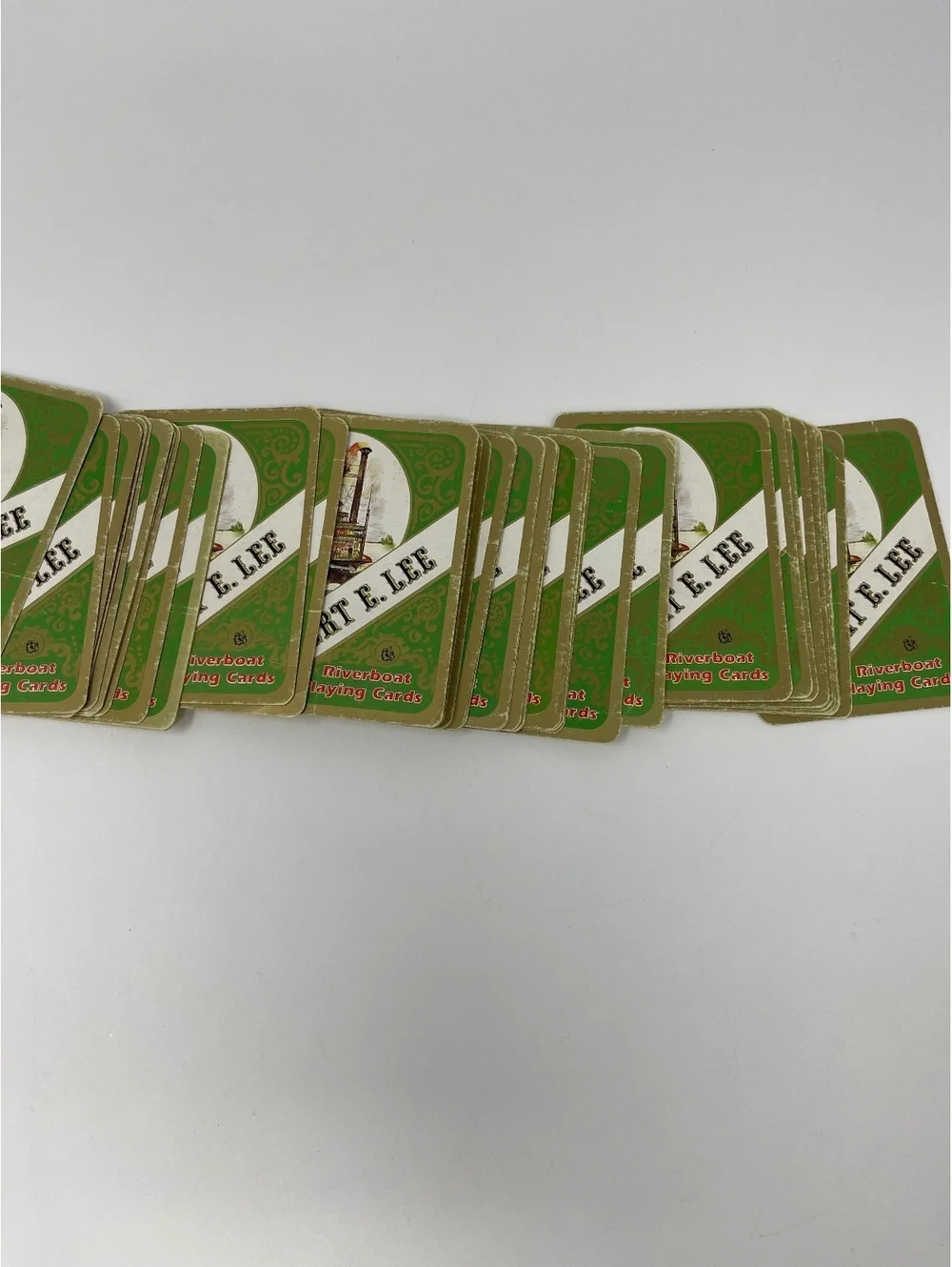 Vintage Robert E Lee Riverboat Playing Cards Deck Tin Case Novelty Trick Cards